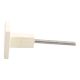 Cream Square Metal Knobs